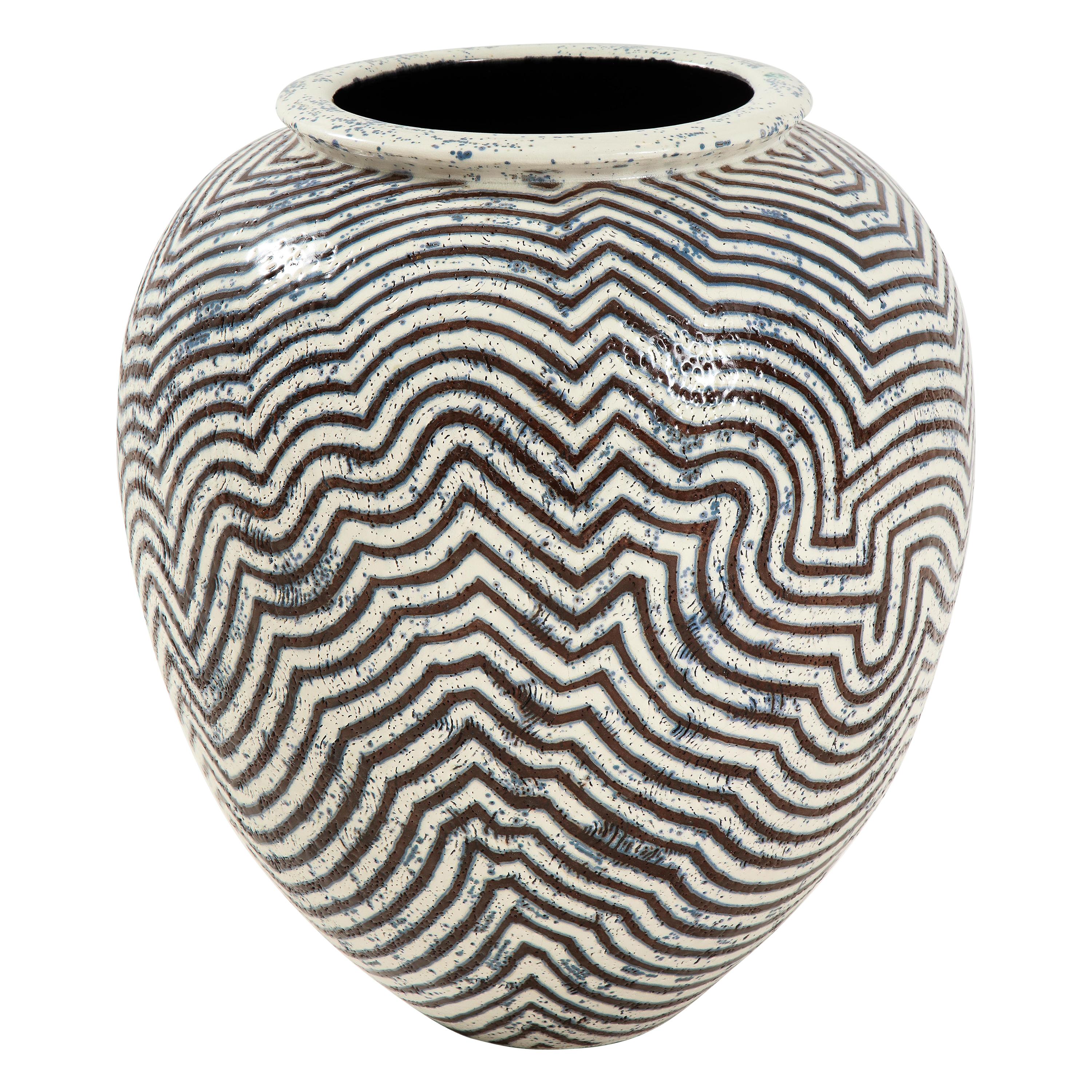 Per Weiss Huge Hand-Turned Vase, circa 2000s