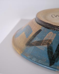 Piatto unico in ceramica di Per Weiss con motivo di Mysselhøj, firmato 1990