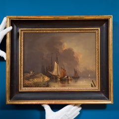 Evening Calm, Fishing Boats at Anchor, c. 1835