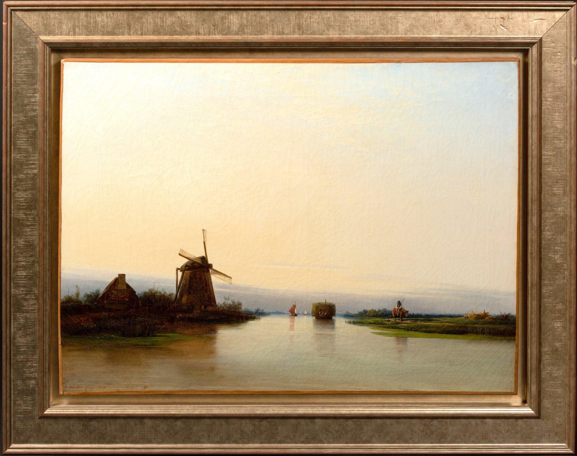 River landscape with mill, 1839 by Per Wickenberg (1812 - 1846) For Sale 2