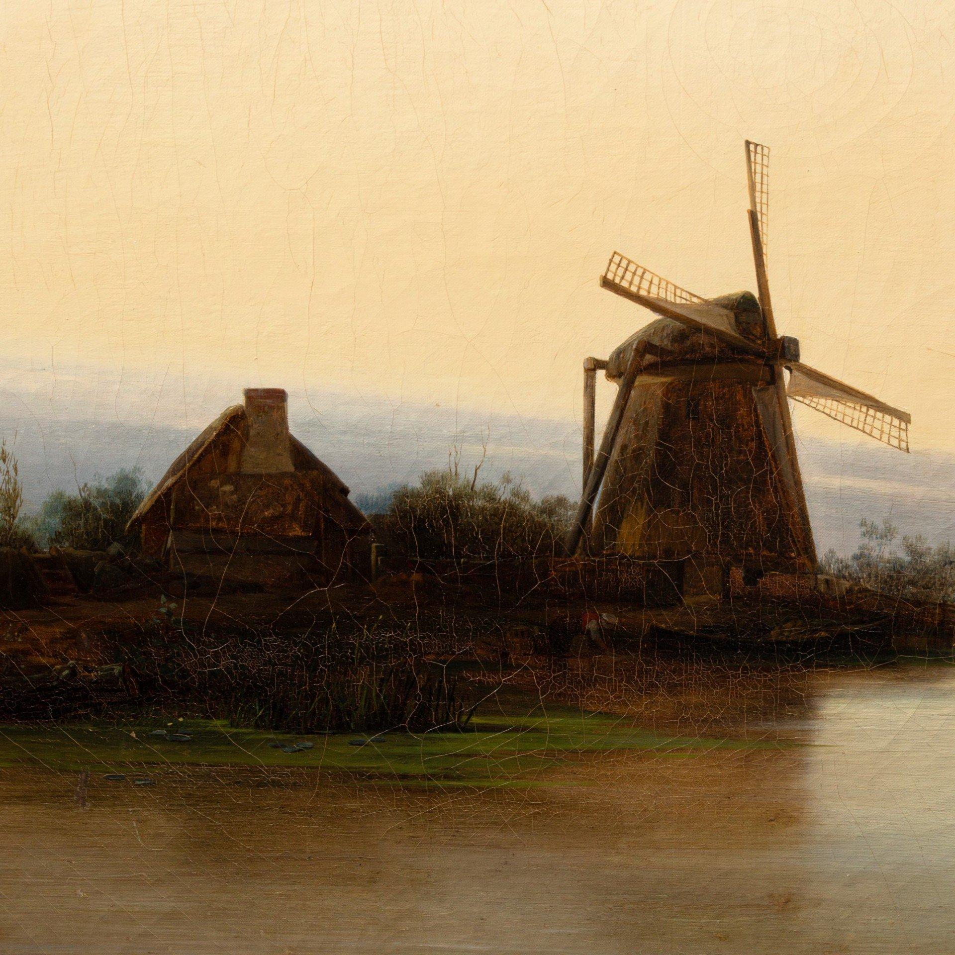 River landscape with mill, 1839 by Per Wickenberg (1812 - 1846) For Sale 3