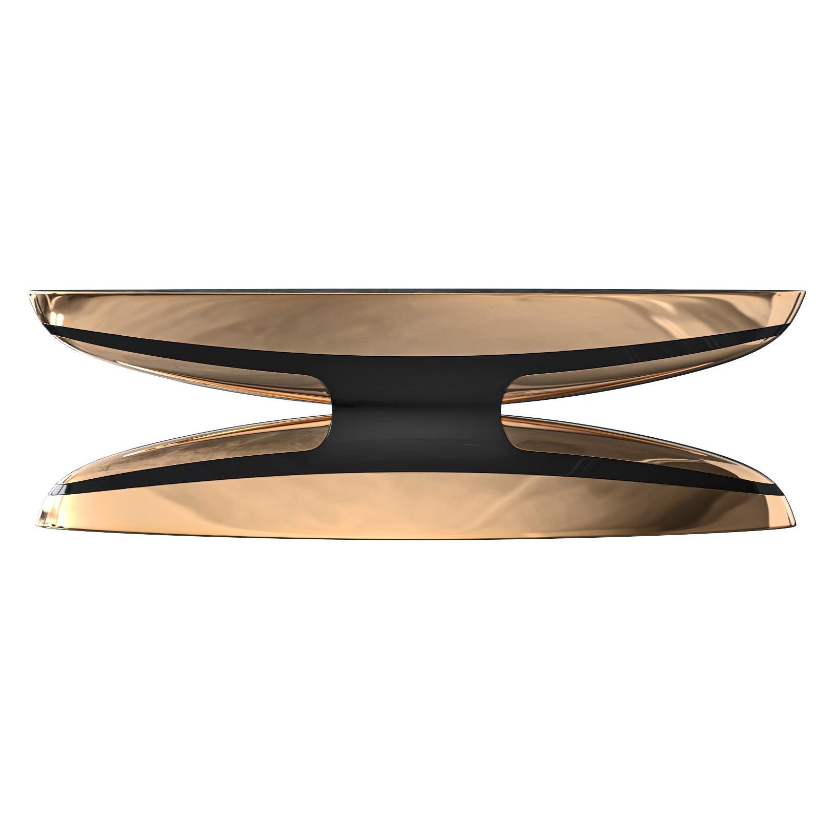 XXIe siècle et contemporain Console Pera en bronze et acier inoxydable, faite à la main, Istanbul en vente