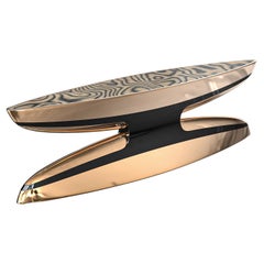 Konsole „Pera“ aus Bronze und Edelstahl, handgefertigt, Istanbul