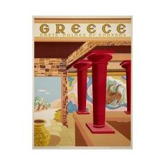 1954 original poster by Perakis–Theocharis - Greece Crete palace of Cnossos