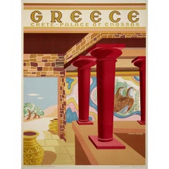 1954 original poster by Perakis–Theocharis - Greece Crete palace of Cnossos