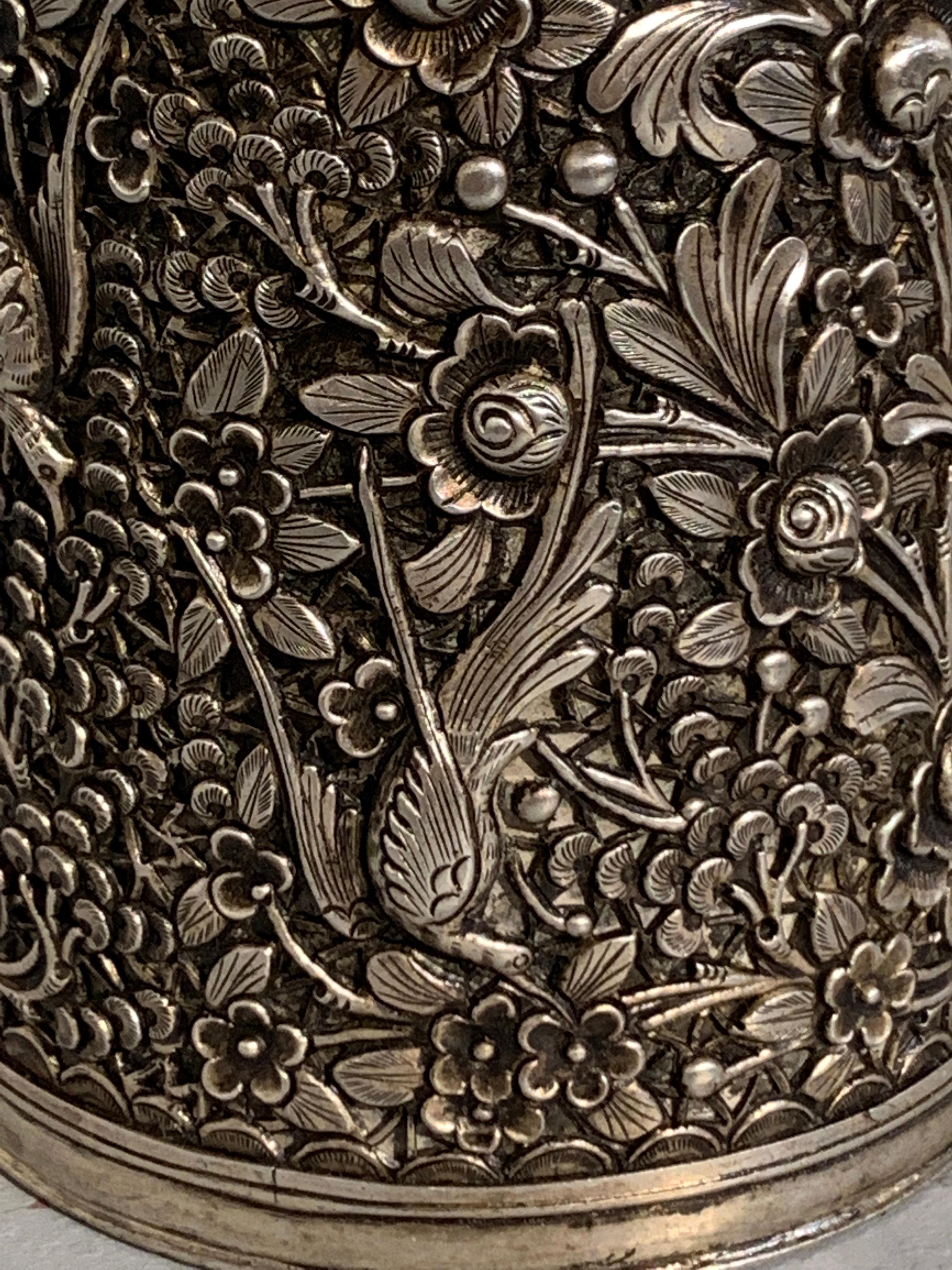 Peranakan, Chinesischer Export, Silberkrug mit Drachengriff, 19. Jahrhundert im Angebot 5