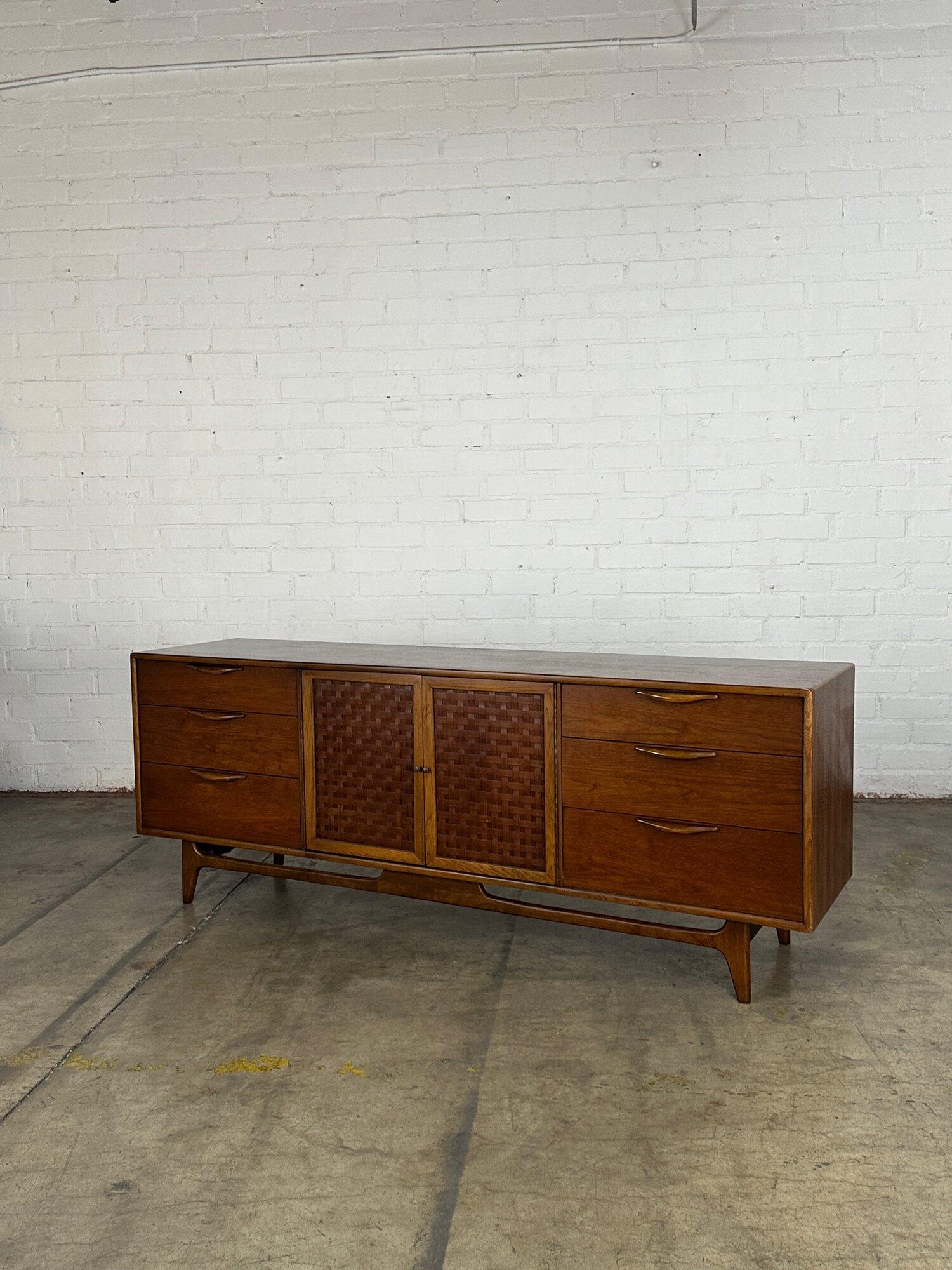 Mid-20th Century Perception series Walnut Credenza by Lane For Sale