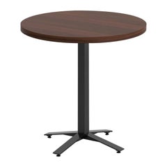 Perch Round Cafe Table, Walnut