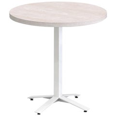 Perch Round Cafe Table, White Washed Ash