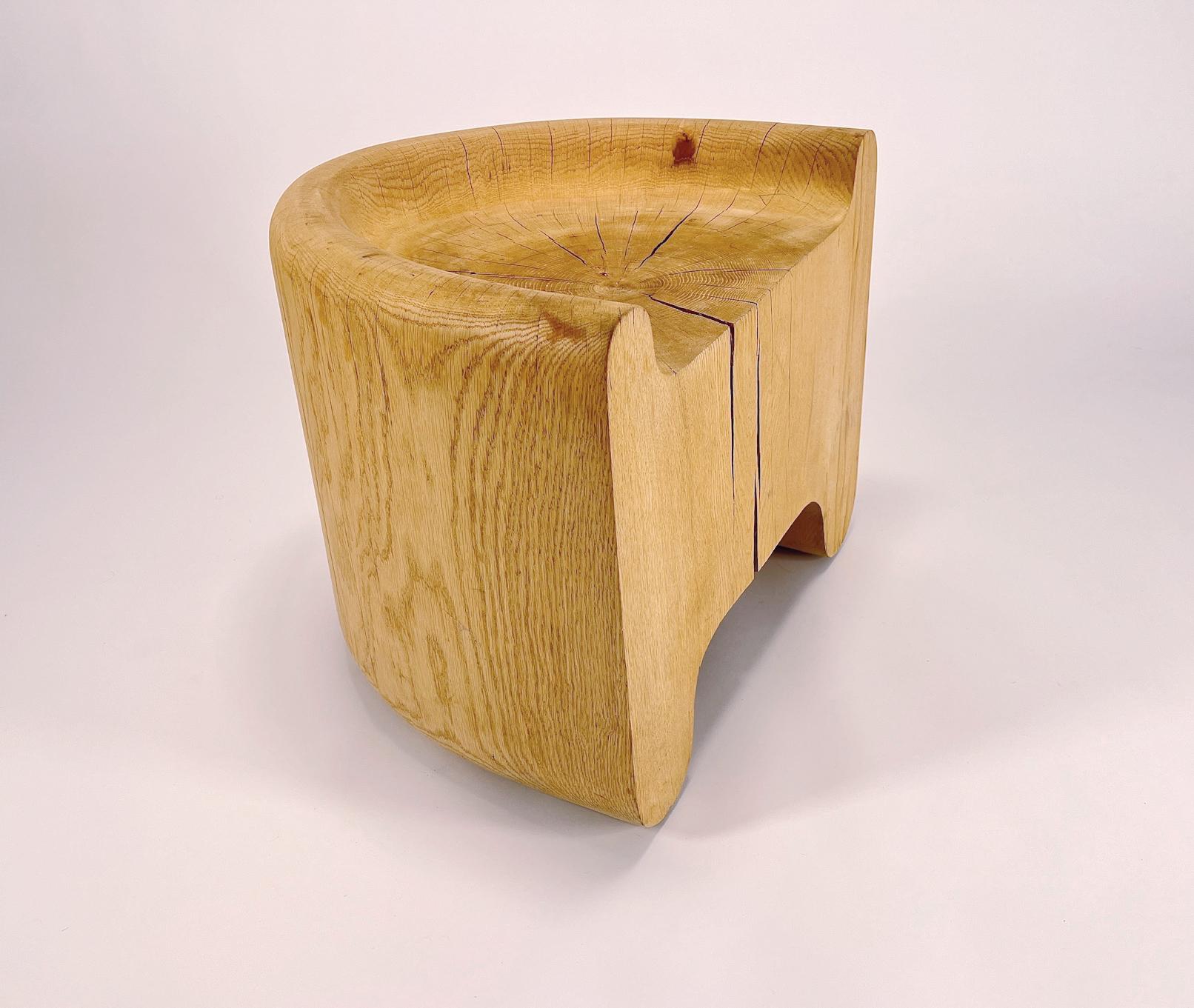 Hand-Carved Perch Chair - Hand Carved Occasional Chair by Artist Gabriel Anderson