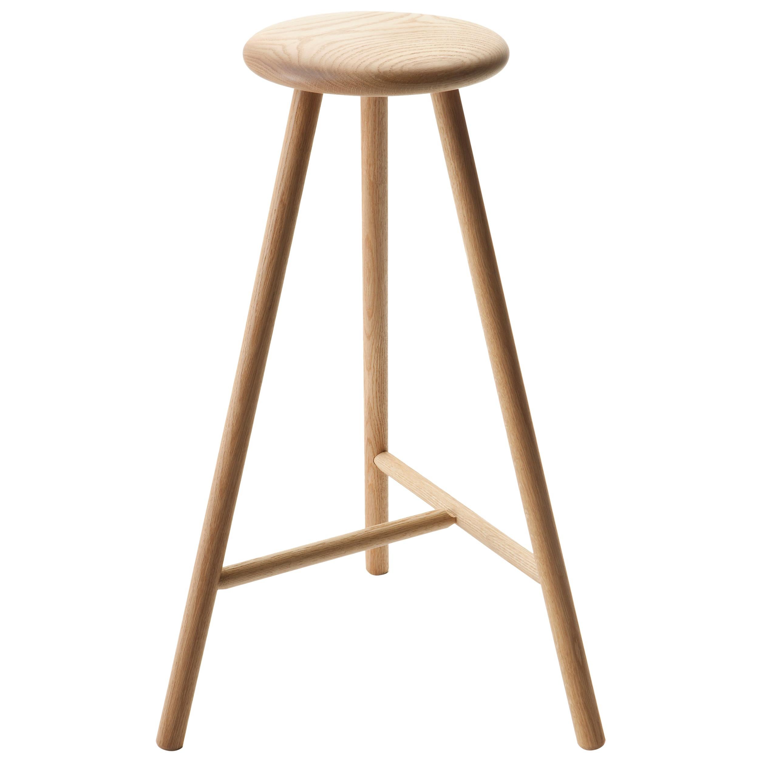 Perch High Bar Stool in Oak by Wesley Walters & Salla Luhtasela For Sale