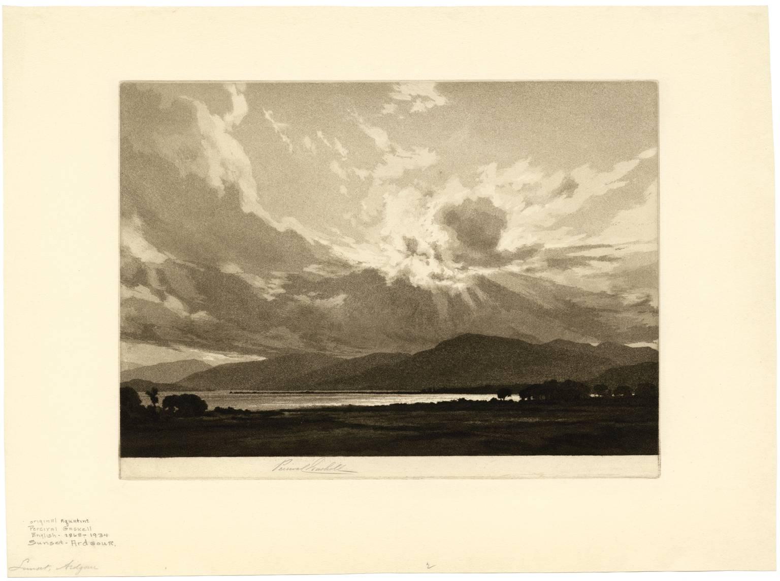 Sunset - Ardgour - Print by Percival Gaskell, R.E.