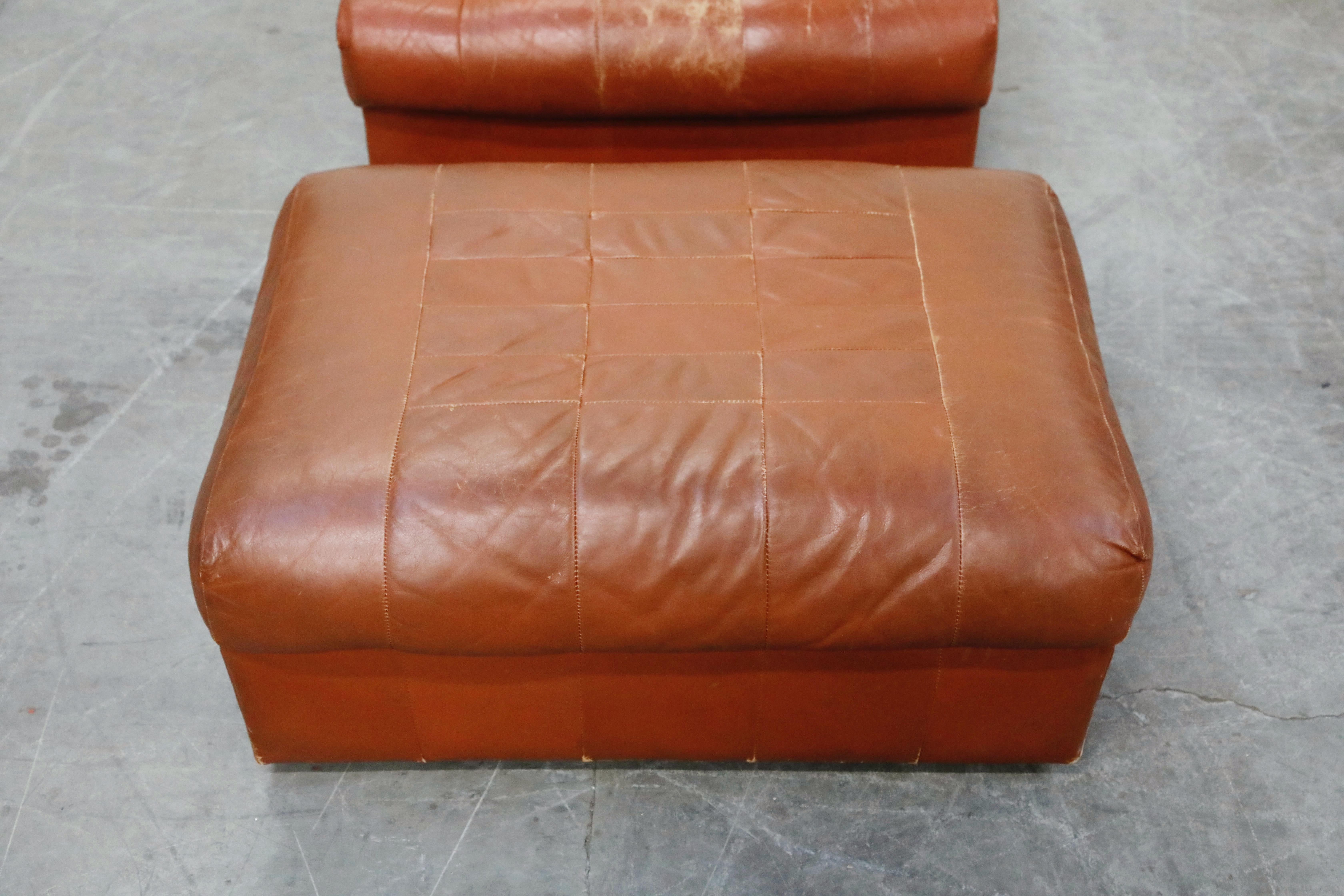 Percival Lafer Adjustable Leather Armchair and Ottoman, Brazil, circa 1960 8