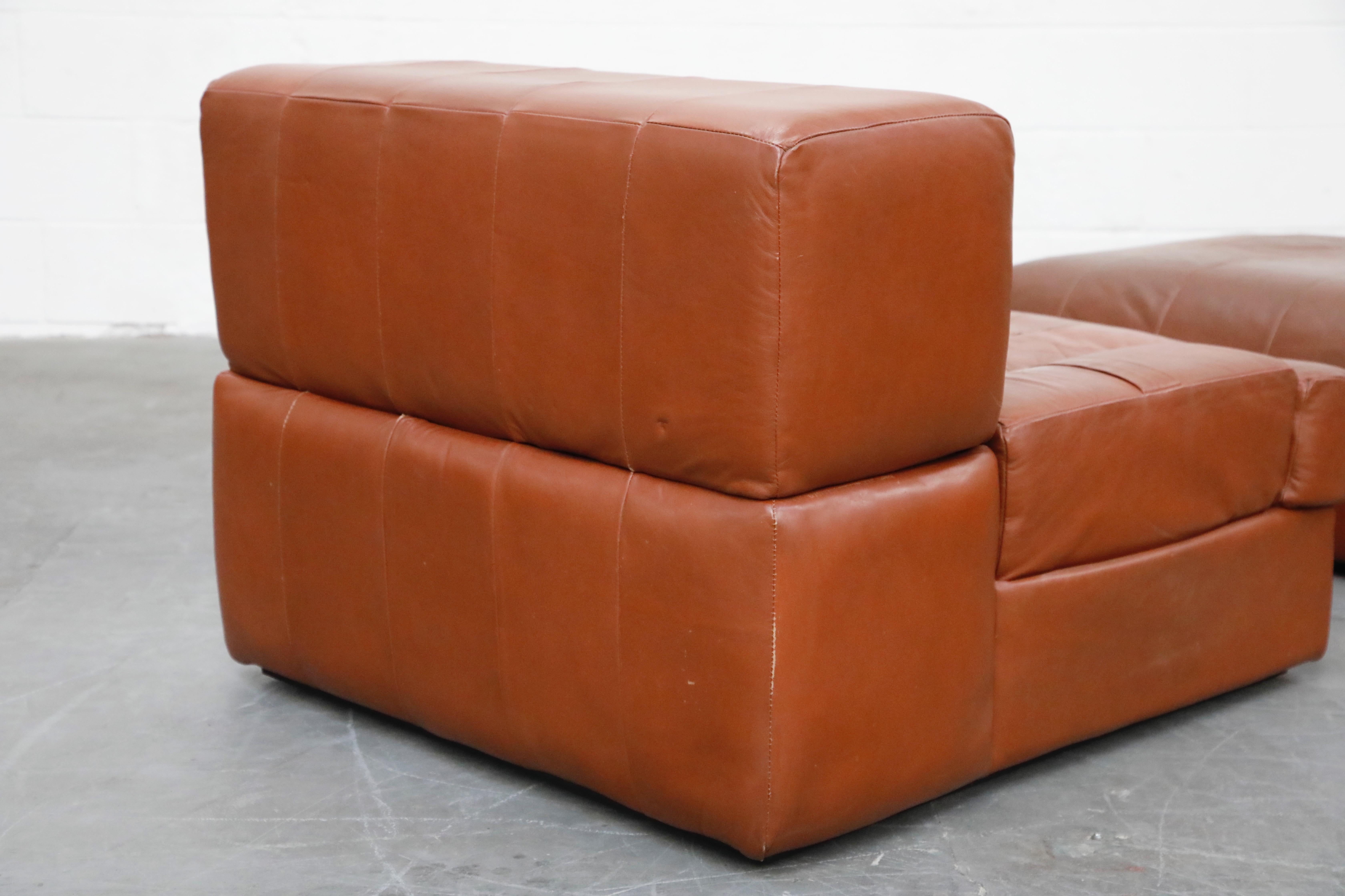 Percival Lafer Adjustable Leather Armchair and Ottoman, Brazil, circa 1960 14