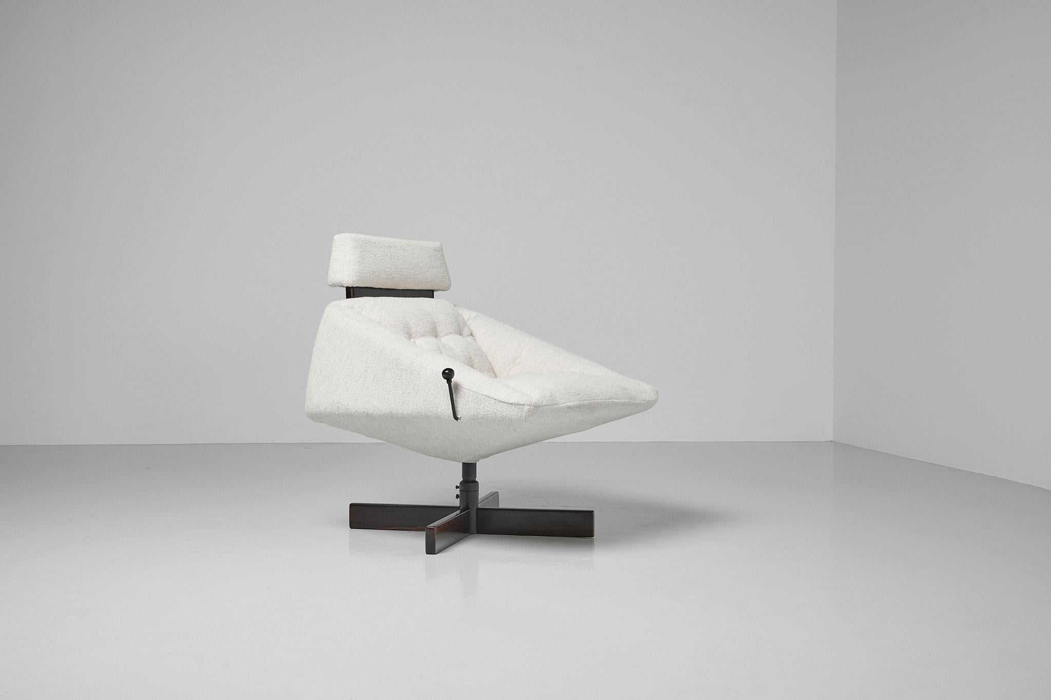 Percival Lafer Adjustable Lounge Chair MP, Brazil, 1970 In Good Condition For Sale In Roosendaal, Noord Brabant