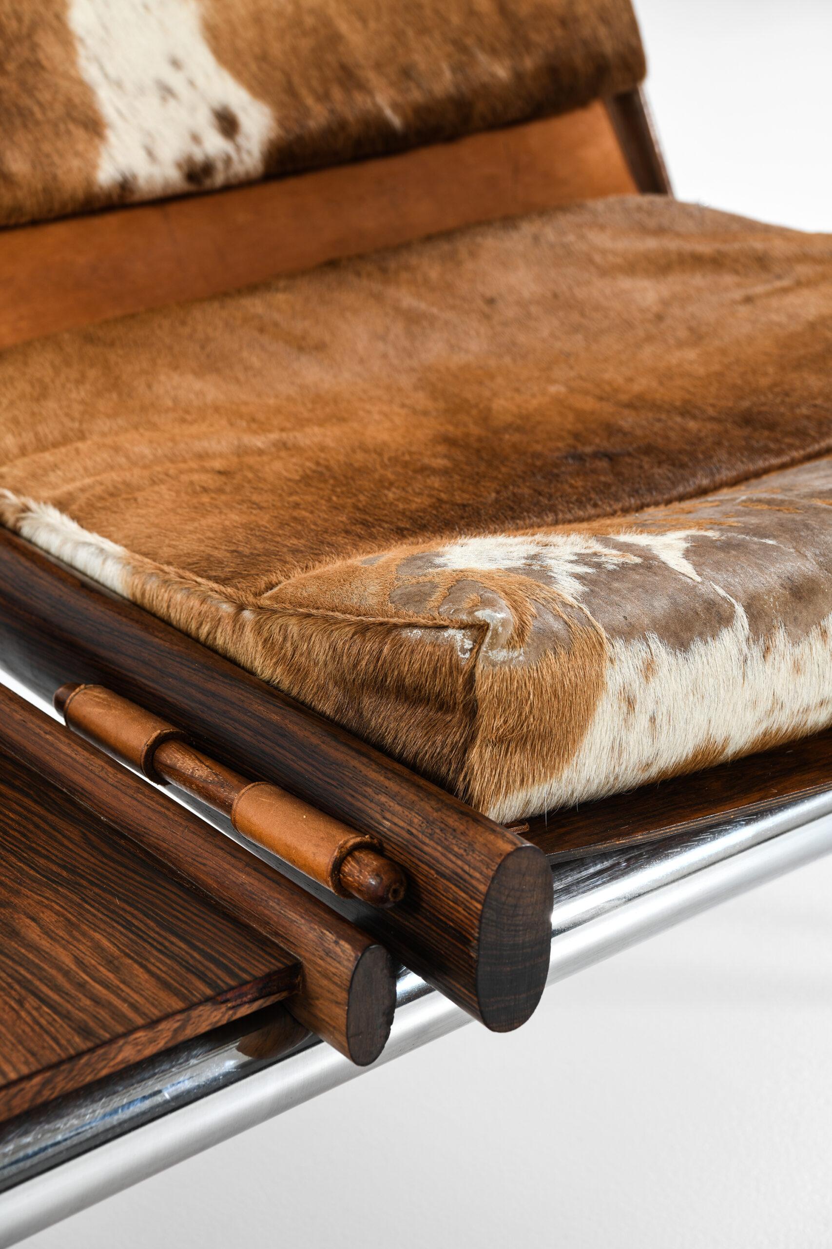 Cowhide Percival Lafer Bench Produced by Lafer MP in Brazil