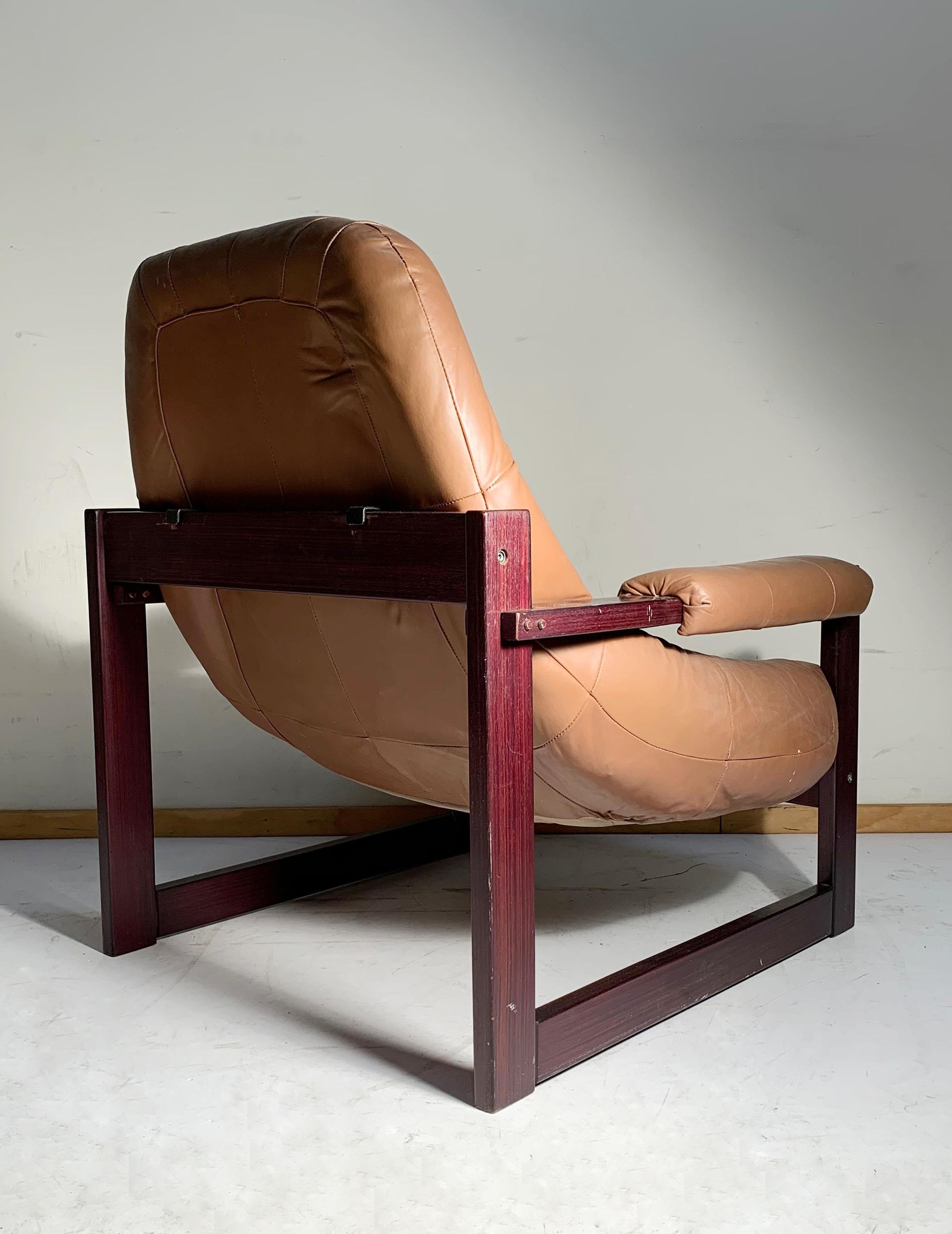Mid-Century Modern Percival Lafer Brazilian Leather Lounge