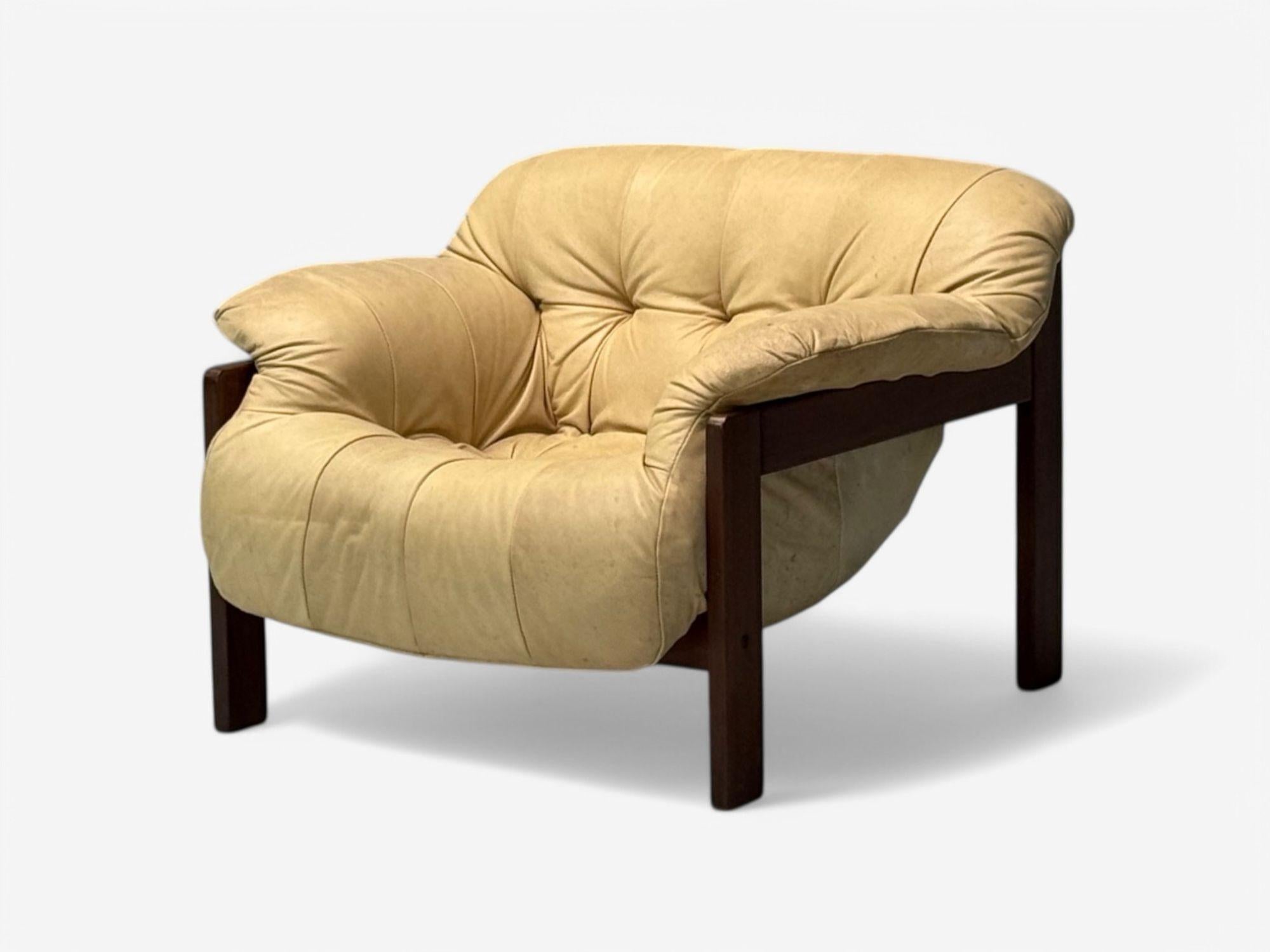 Percival Lafer, brasilianischer Mid-Century-Modern-Loungesessel, Brasilien, 1970er Jahre (Brasilianisch) im Angebot