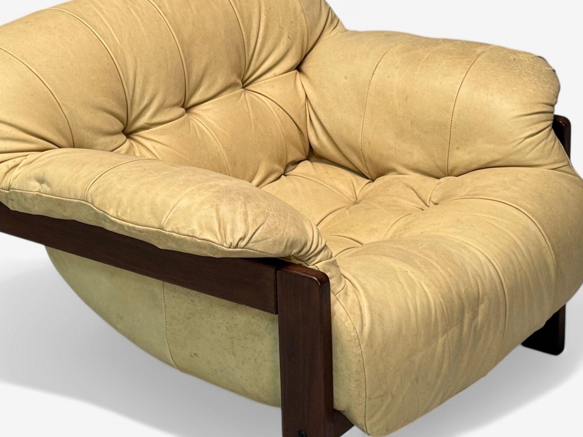 Percival Lafer, brasilianischer Mid-Century-Modern-Loungesessel, Brasilien, 1970er Jahre (Ende des 20. Jahrhunderts) im Angebot