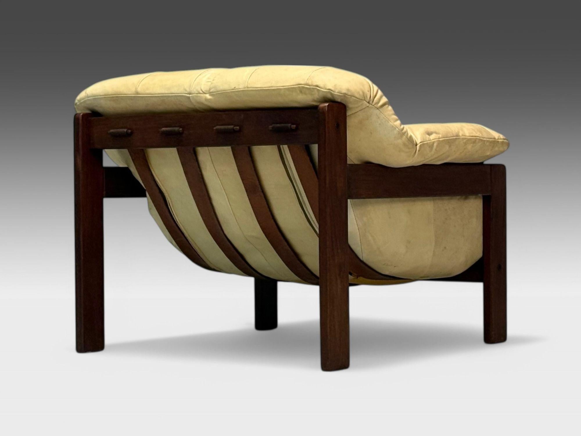 Percival Lafer, brasilianischer Mid-Century-Modern-Loungesessel, Brasilien, 1970er Jahre im Angebot 1