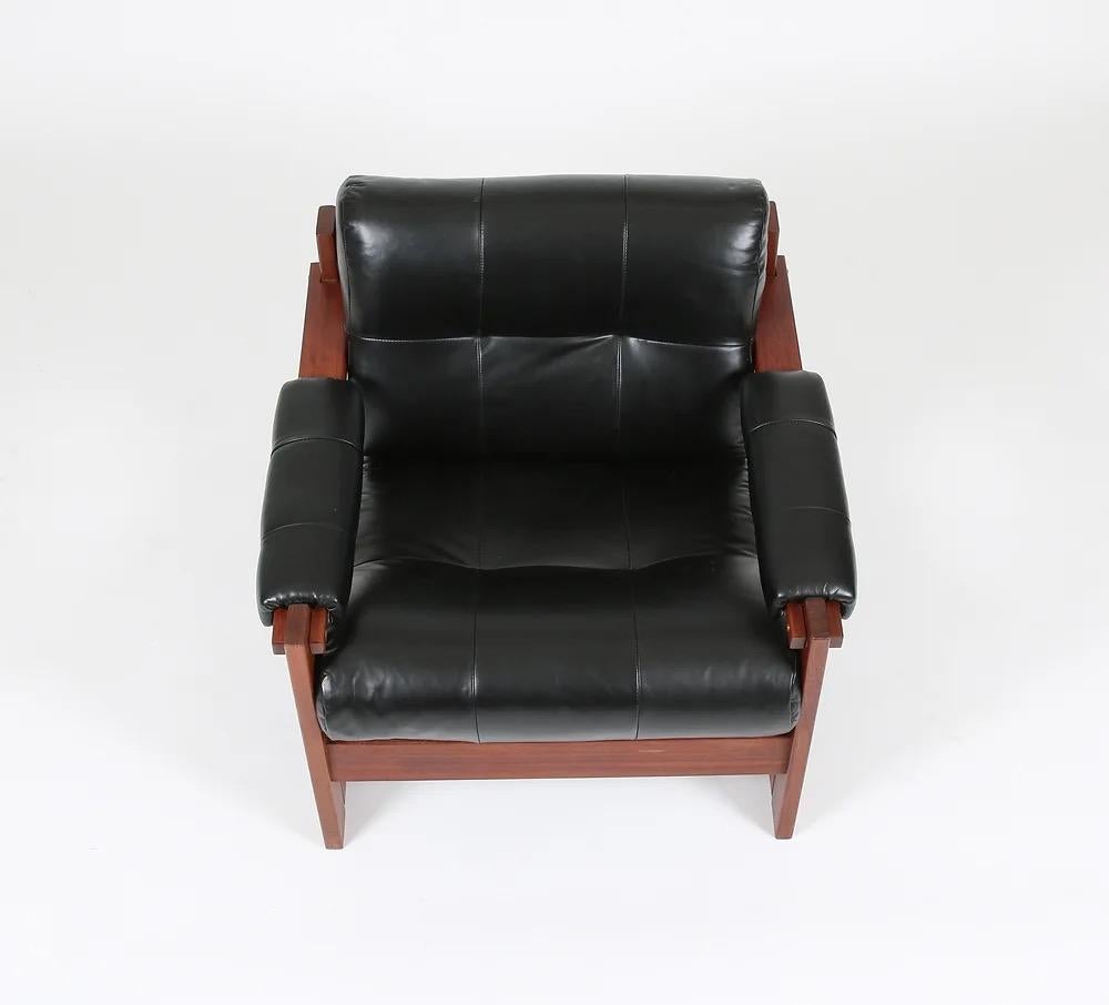 Percival Lafer Brazilian Modern Leather Lounge Chair. MP-167 S-1 For Sale 6