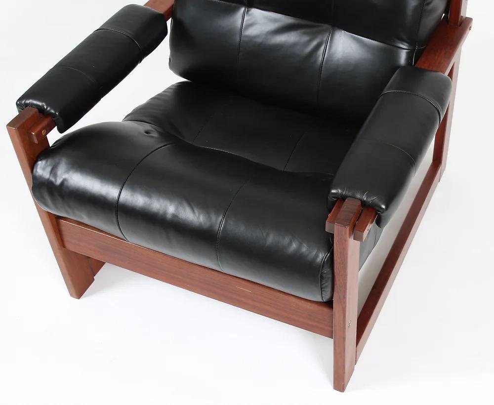 Percival Lafer Brazilian Modern Leather Lounge Chair. MP-167 S-1 For Sale 3