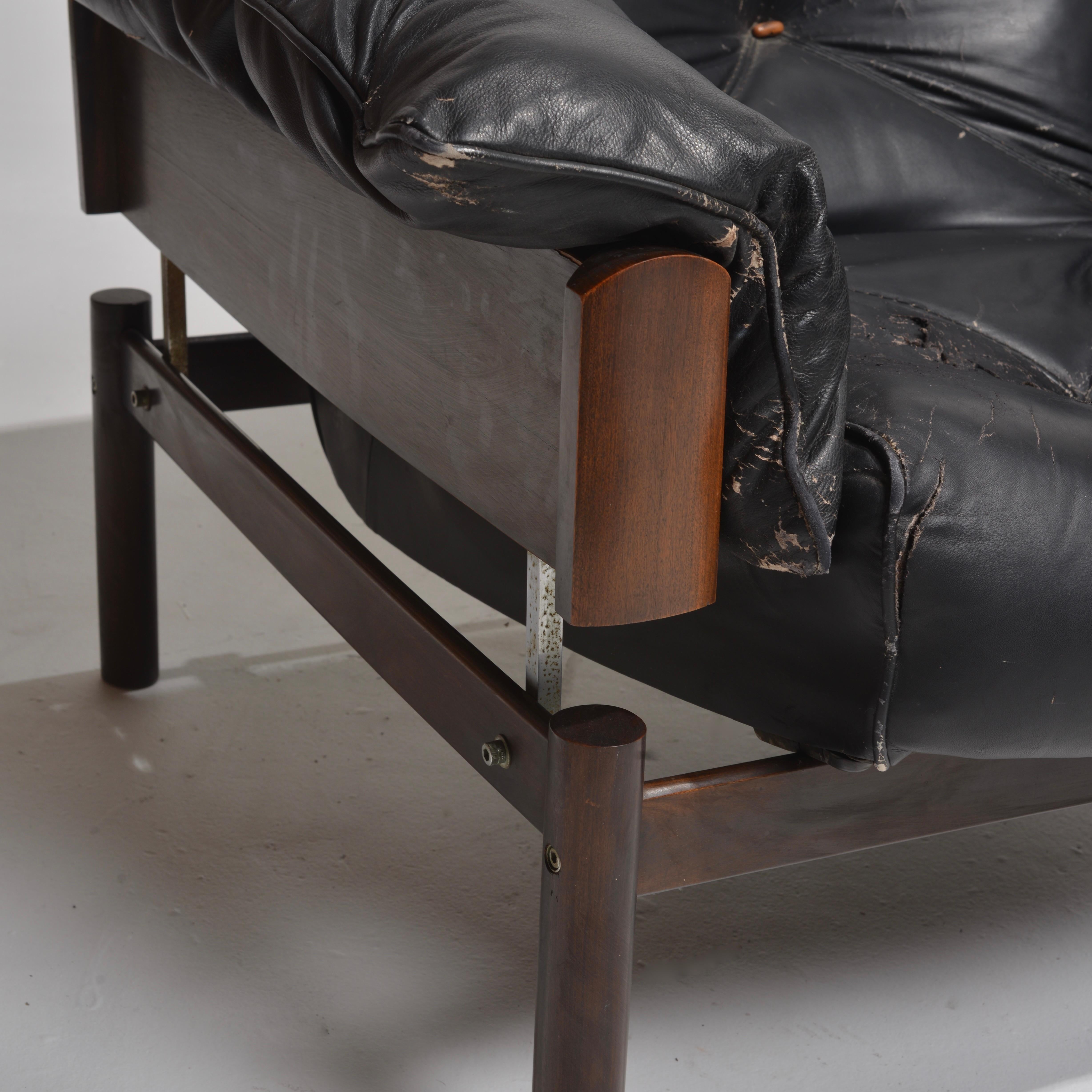Percival Lafer Brazilian Modernist Rosewood Chair Model MP-013 6