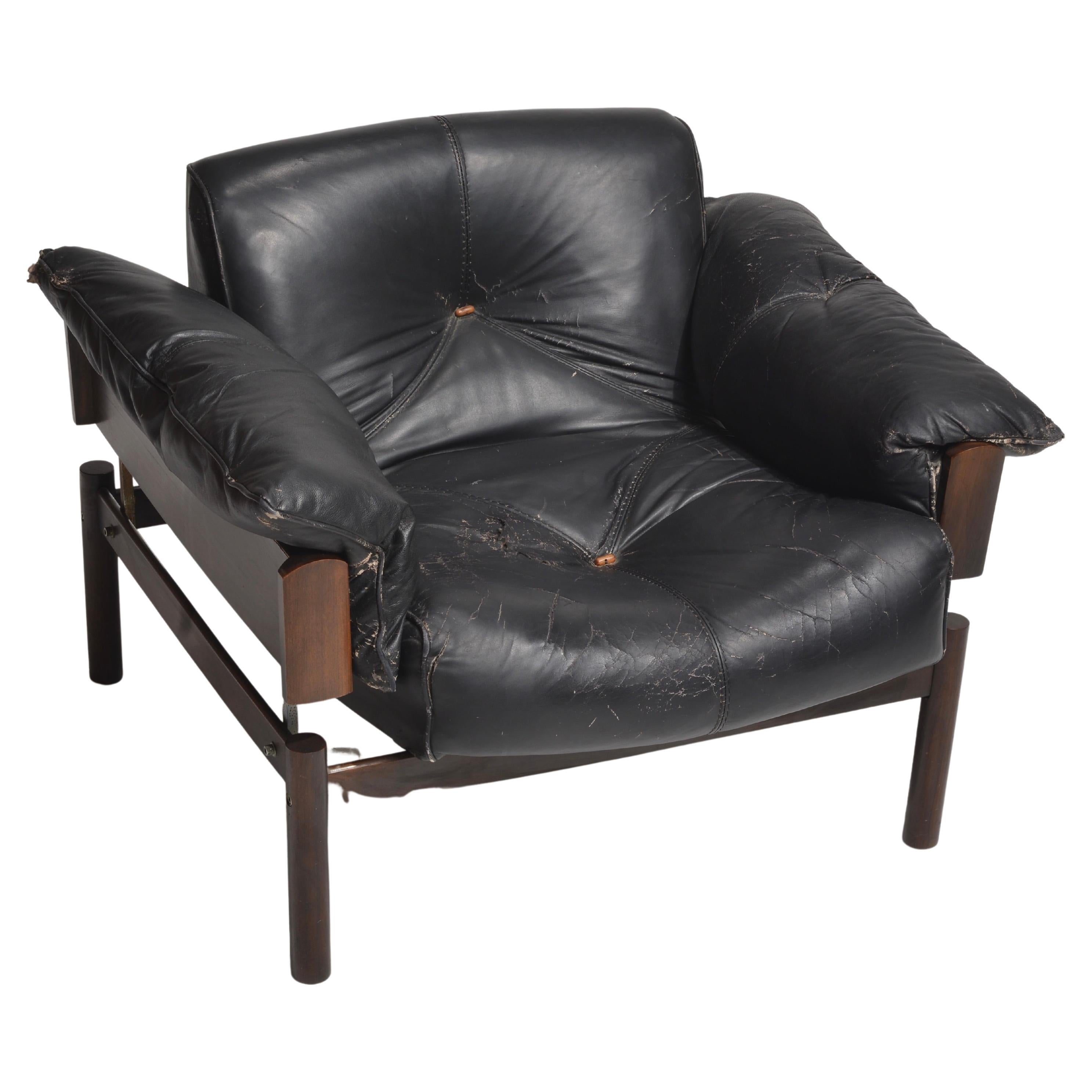 Percival Lafer Brazilian Modernist Rosewood Chair Model MP-013