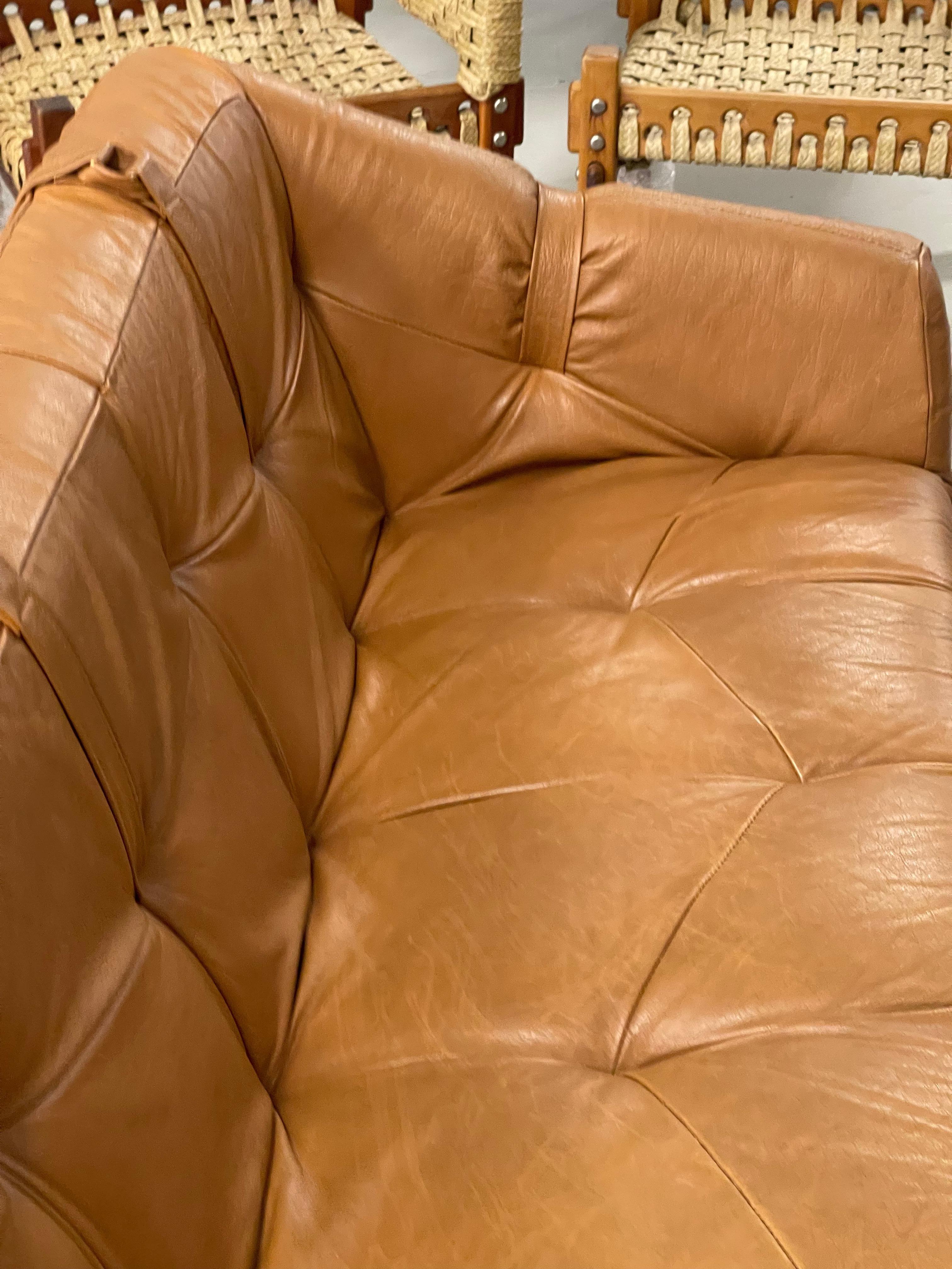 Percival Lafer Brazilian Rosewood Leather Sofa 4