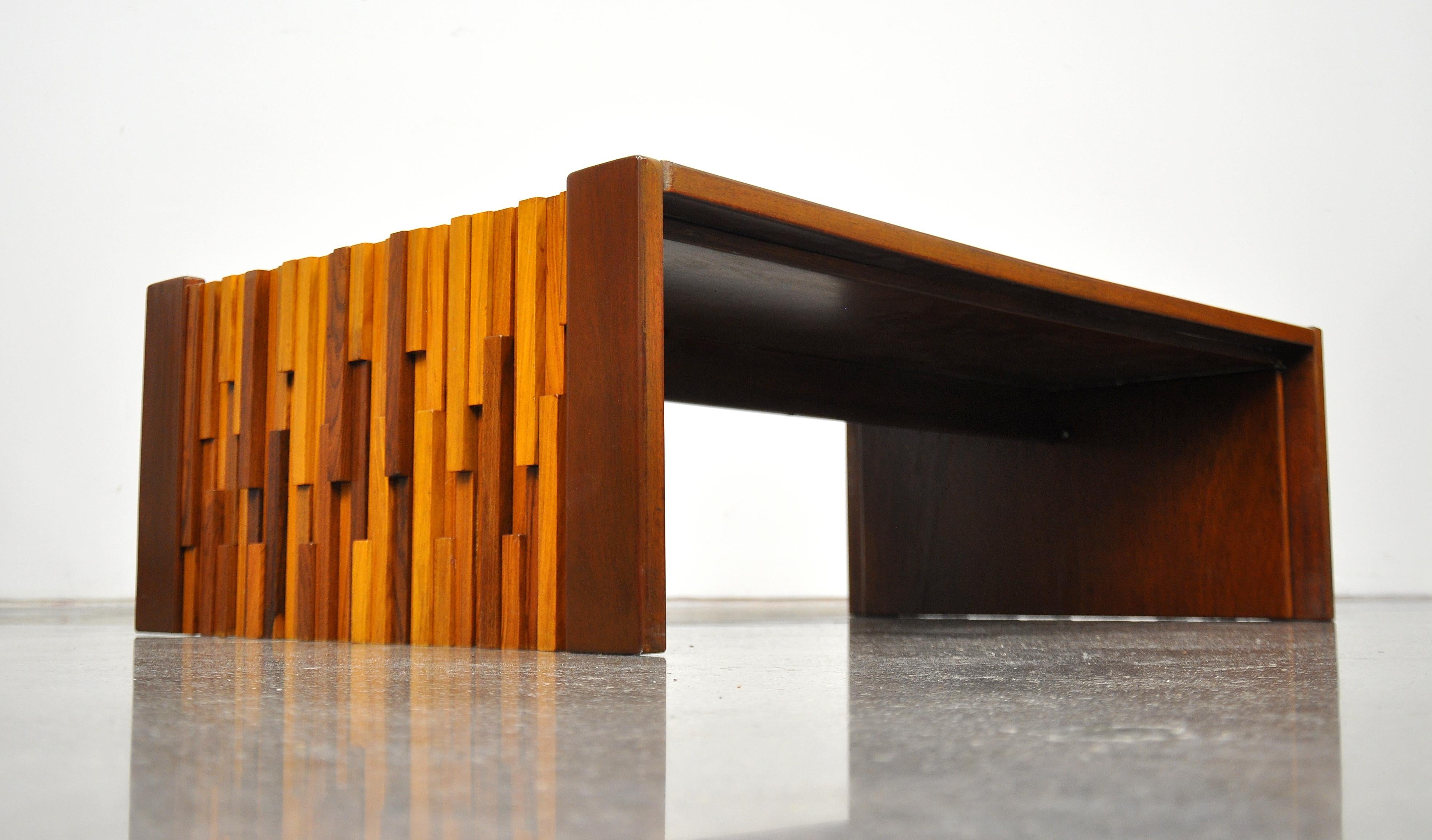Percival Lafer Rosewood, Teak and Mahogany Brutalist Coffee Table 9