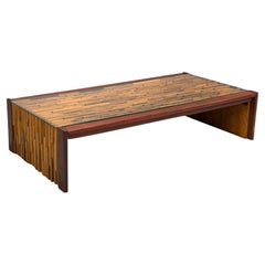 Percival Lafer, Coffee Table, Rosewood, Mixed Wood, Glass, Brazil, 1970s Percival Lafer, Coffee Table, Rosewood, Mixed Wood, Glass, Brazil, 1970s