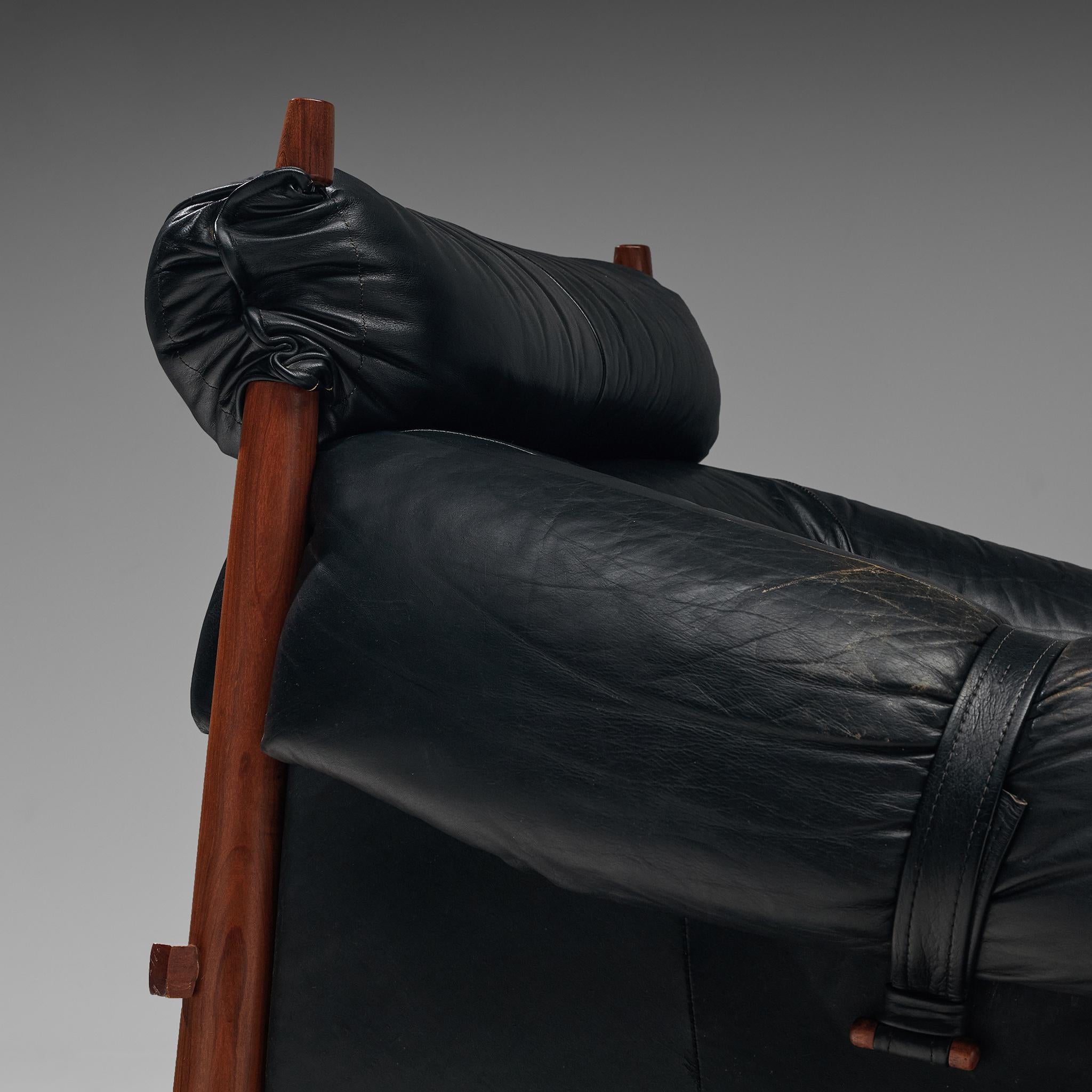 Late 20th Century Percival Lafer Easy Chair Model 'MP-81' in Leather