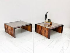 Percival Lafer Folding Rosewood Cocktail Tables, a Pair, 1970s