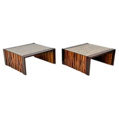 Percival Lafer Folding Rosewood Cocktail Tables, a Pair, 1970s