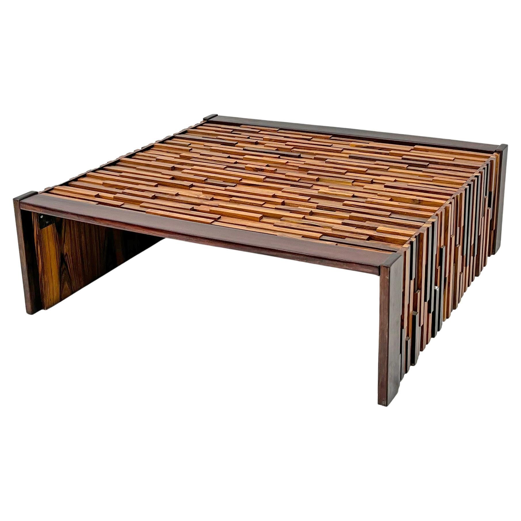 Percival Lafer Folding Rosewood Coffee Table, 1970s For Sale