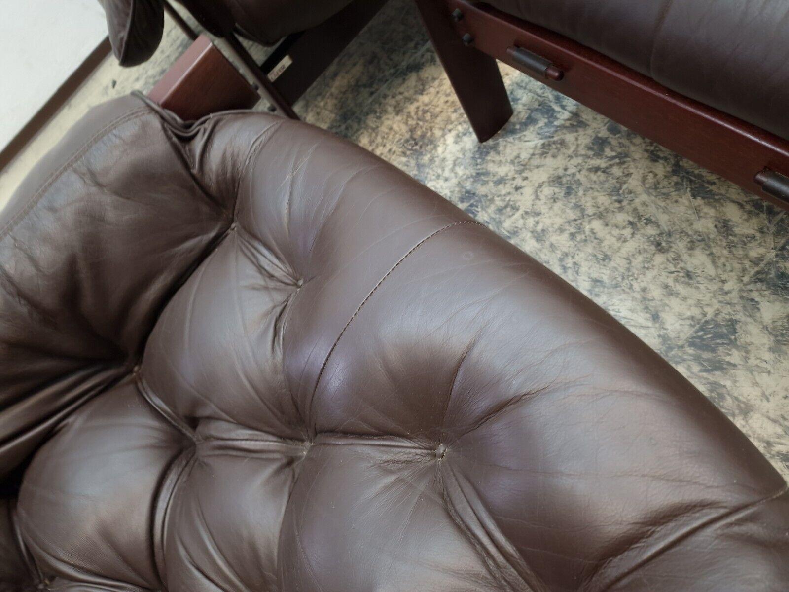 Brazilian Percival Lafer Garnitur Sessel Sofa Tisch Hocker Designersessel Ledersessel mp41 For Sale