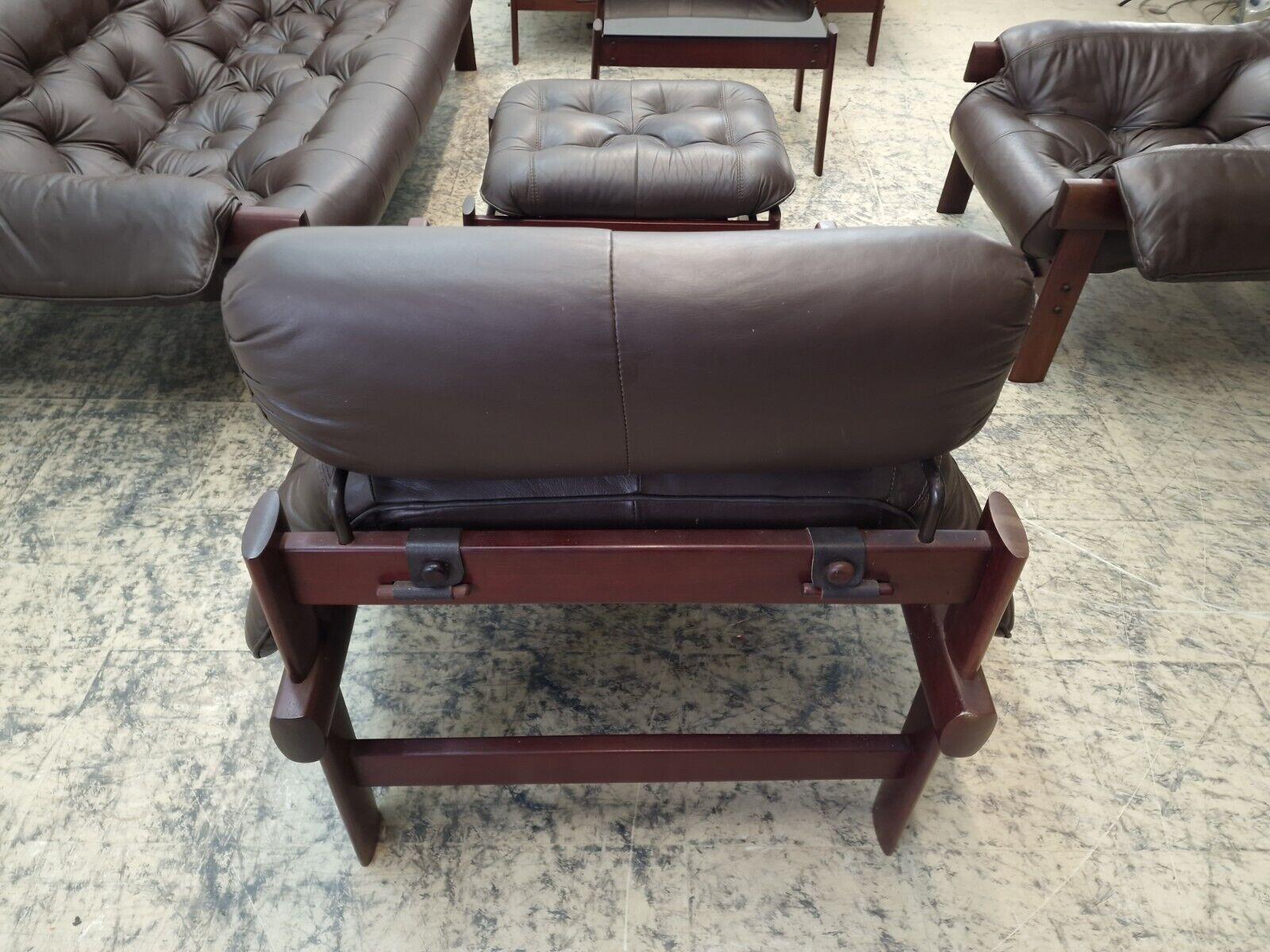 Percival Lafer Garnitur Sessel Sofa Tisch Hocker Designersessel Ledersessel mp41 im Angebot 1