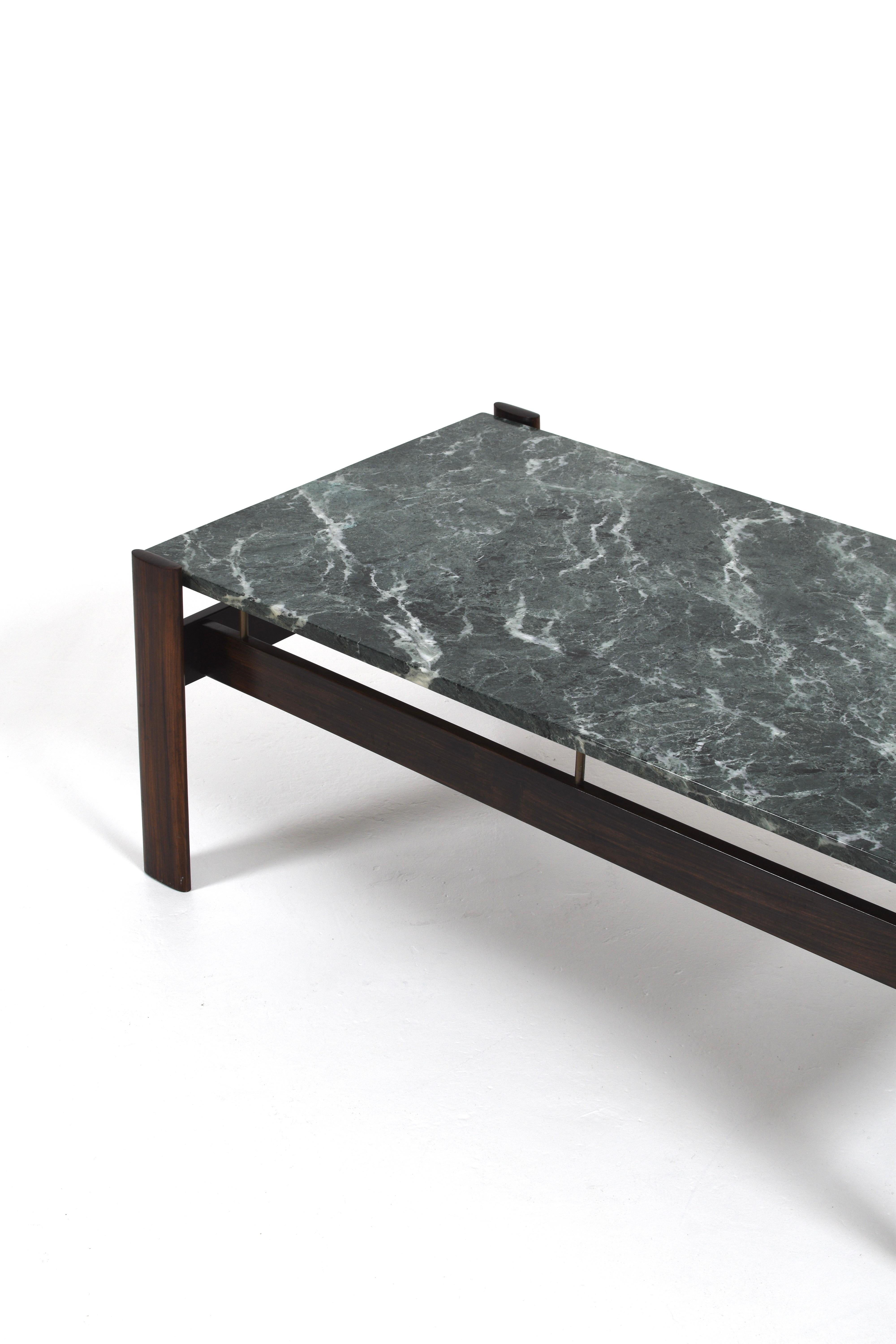 Percival Lafer Green Marble Coffee Table, Brazil, 1970s In condizioni buone in vendita a Göteborg, SE