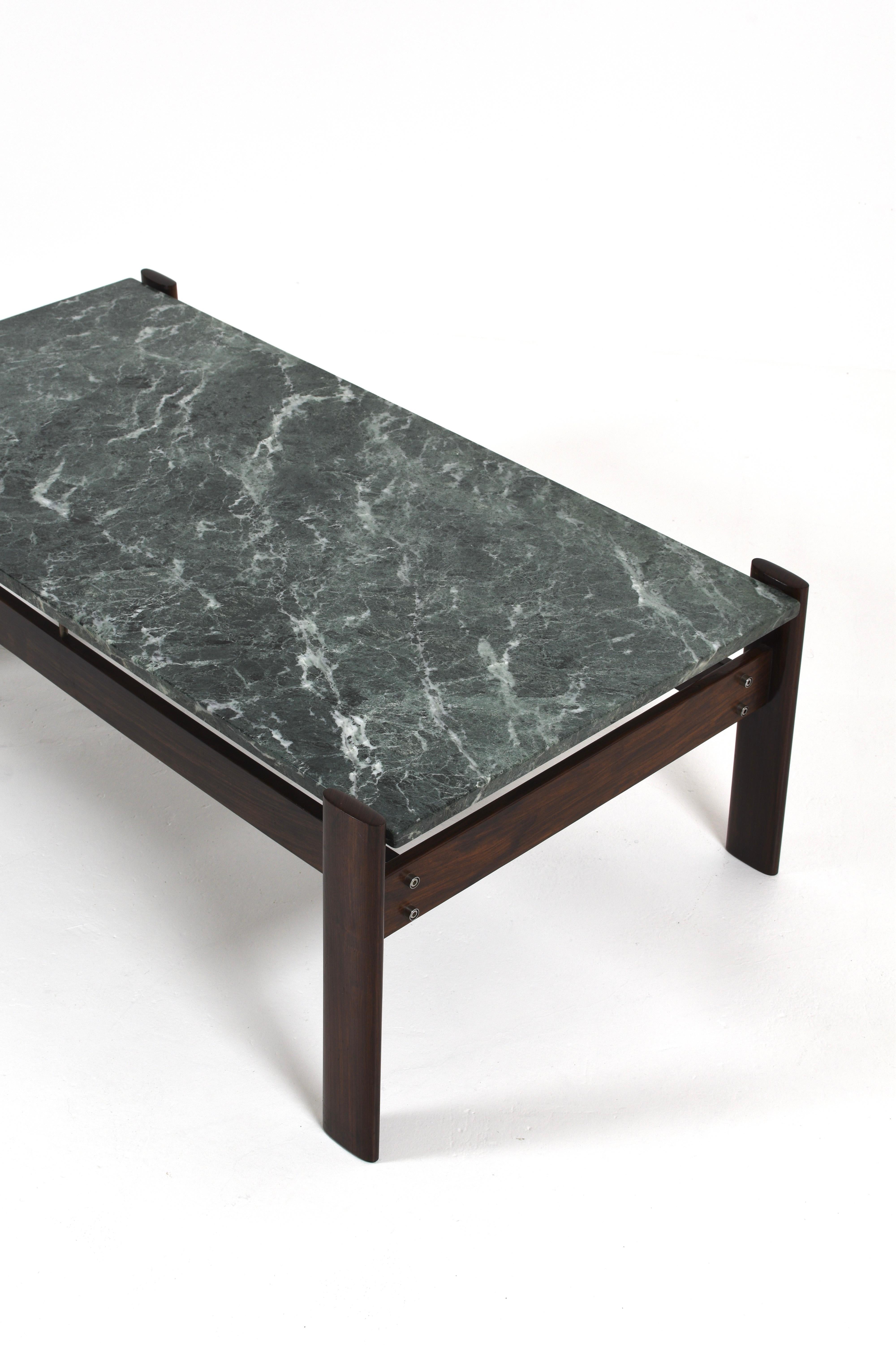 Marmo Percival Lafer Green Marble Coffee Table, Brazil, 1970s in vendita