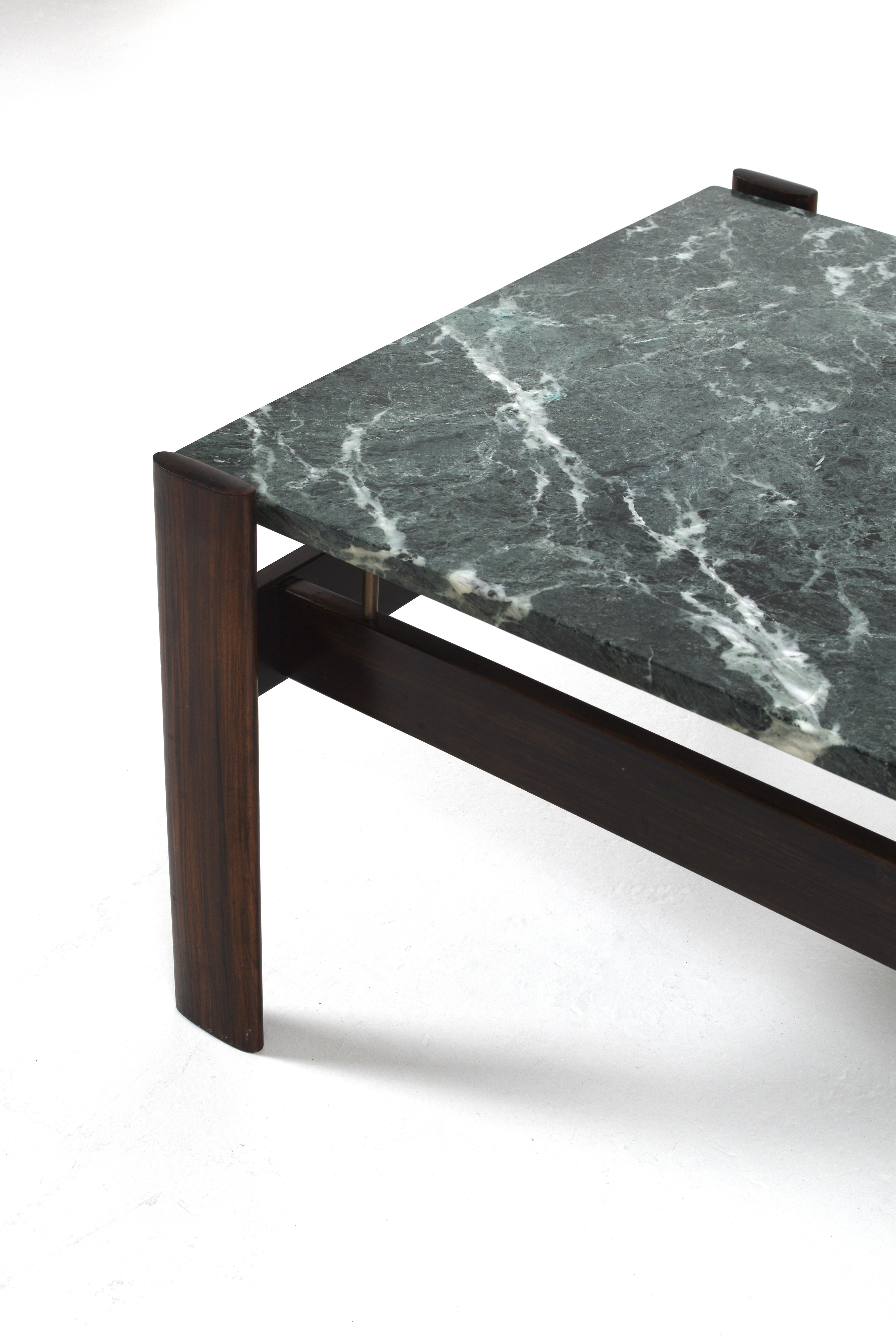 Percival Lafer Green Marble Coffee Table, Brazil, 1970s in vendita 1