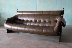 Percival Lafer Green Sofa Mp 97 Leather Sofa Extended Head Rest