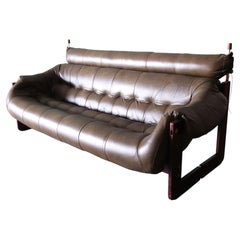 Percival Lafer Green Sofa Mp 97 Leather Sofa Extended Head Rest