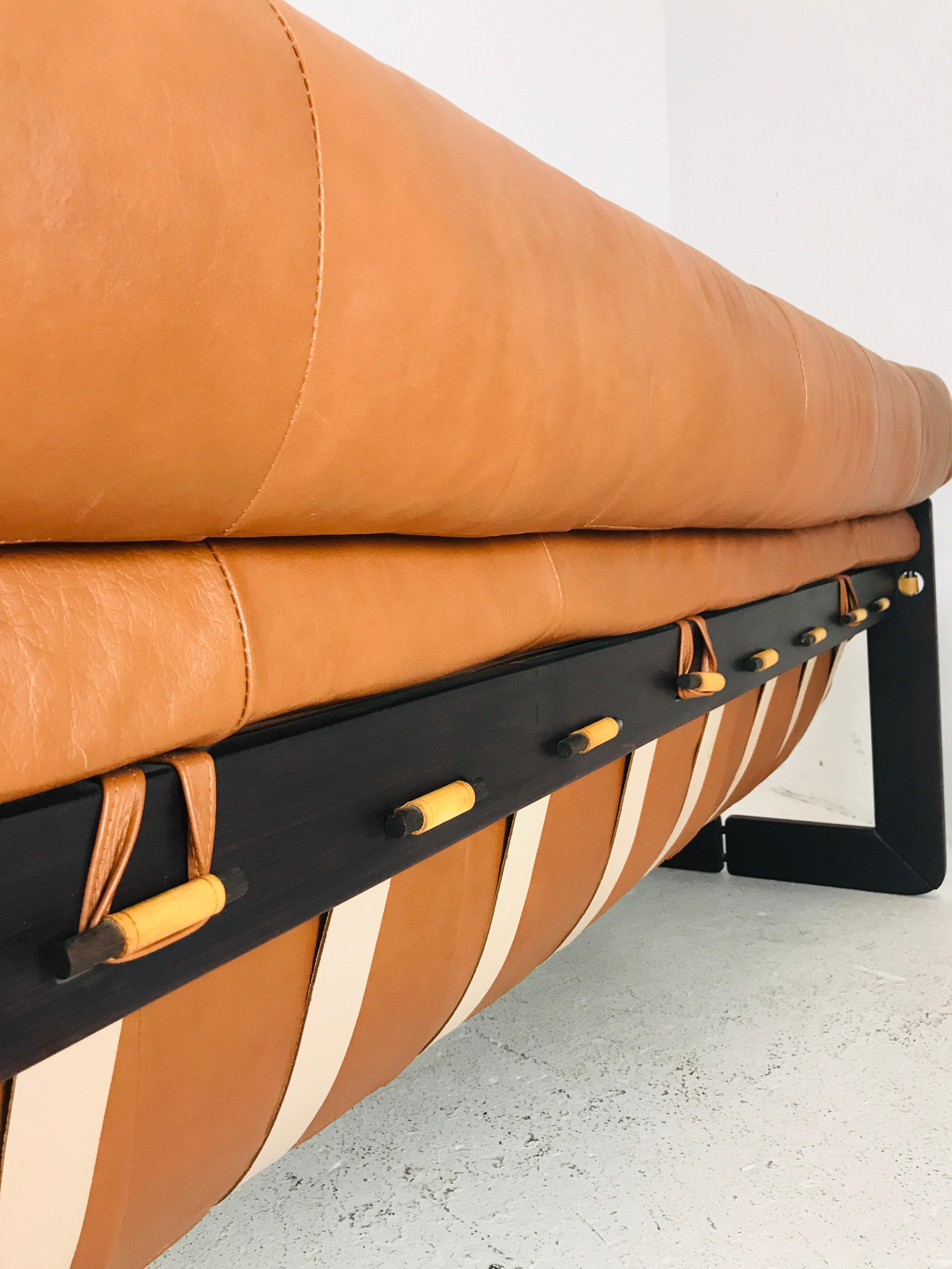 Percival Lafer Leather and Wood Sofa 3