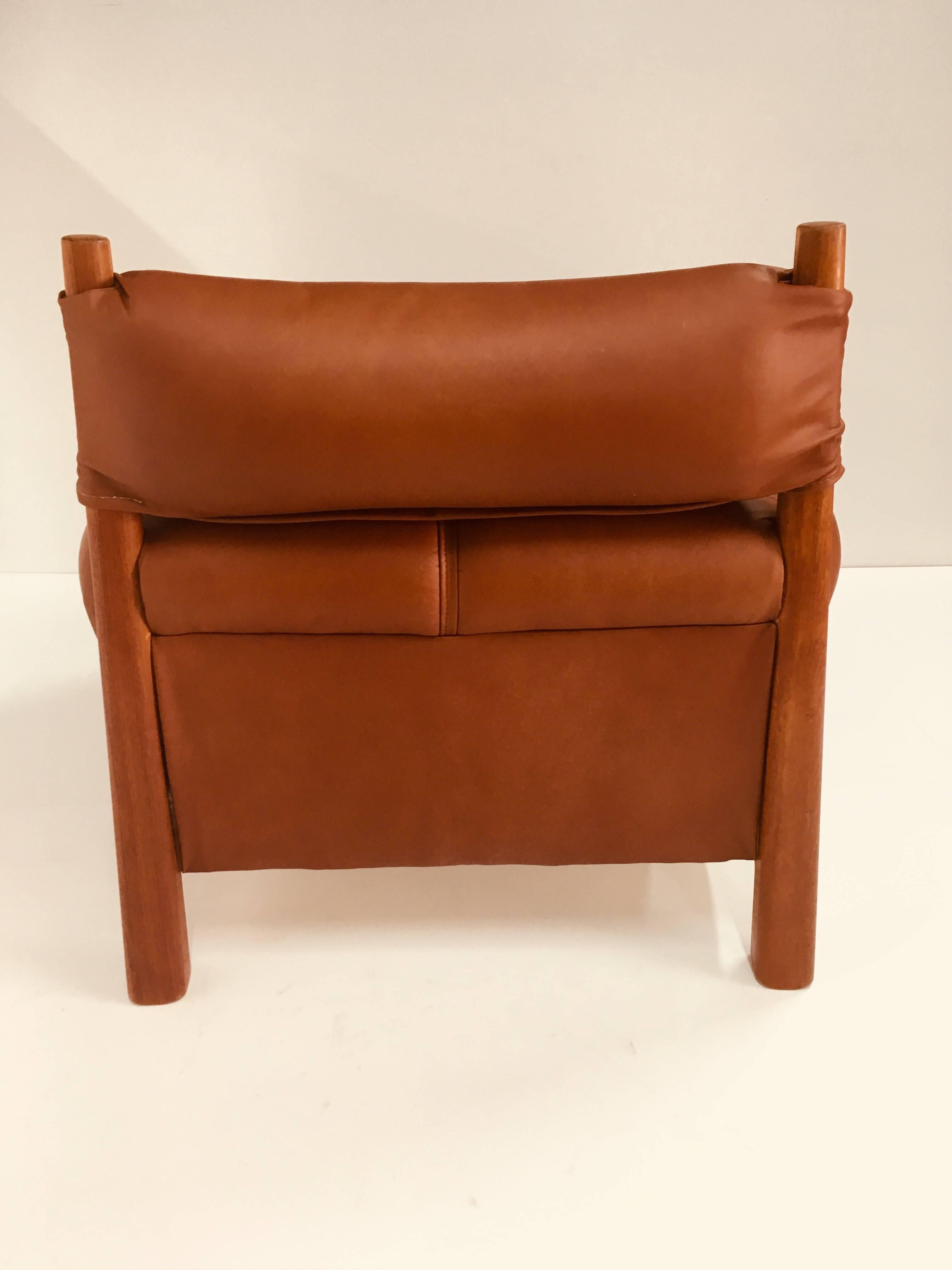 Percival Lafer Leather Armchair, circa 1960s In Excellent Condition In Melbourne, AU