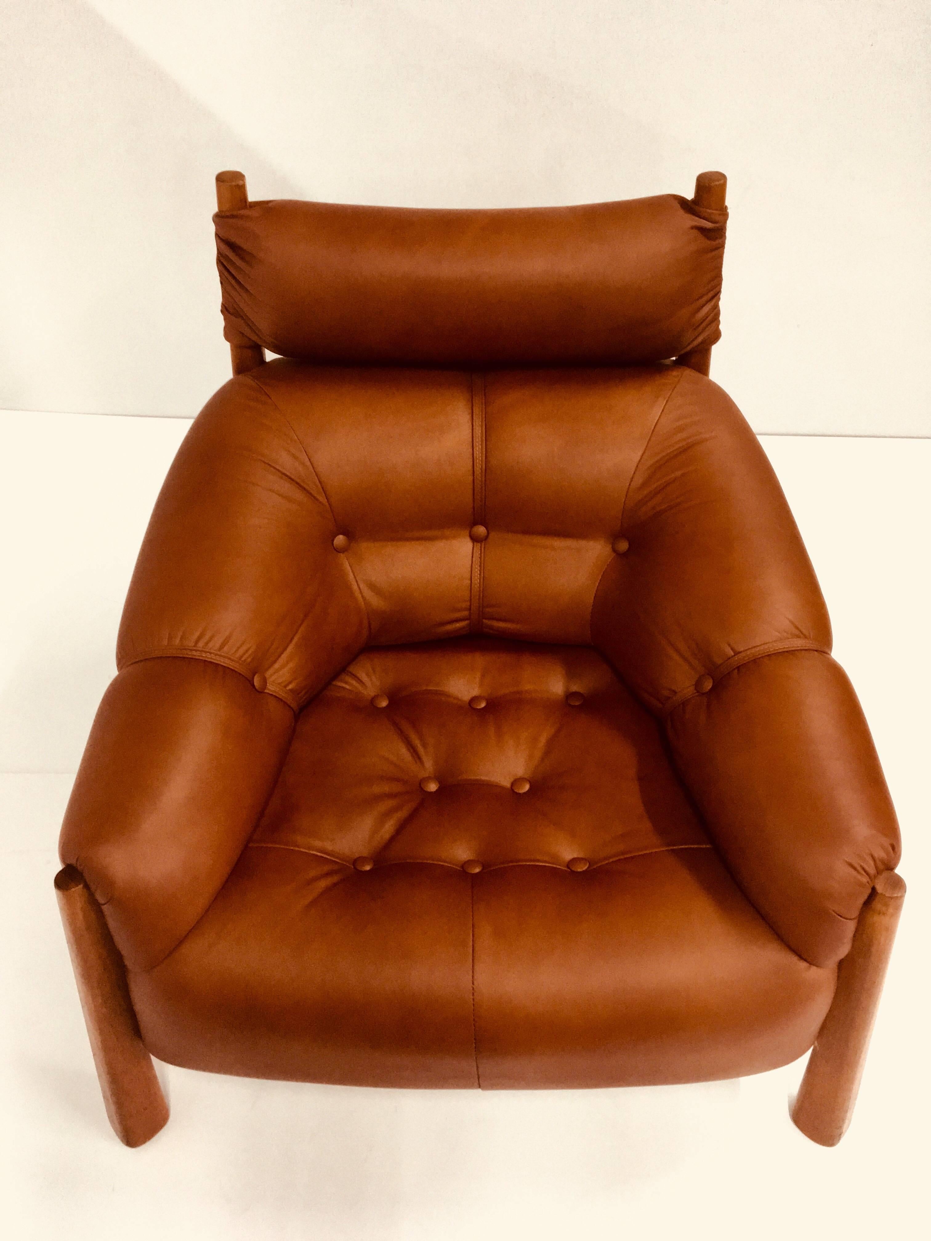 Mid-20th Century Percival Lafer Leather Armchair, circa 1960s