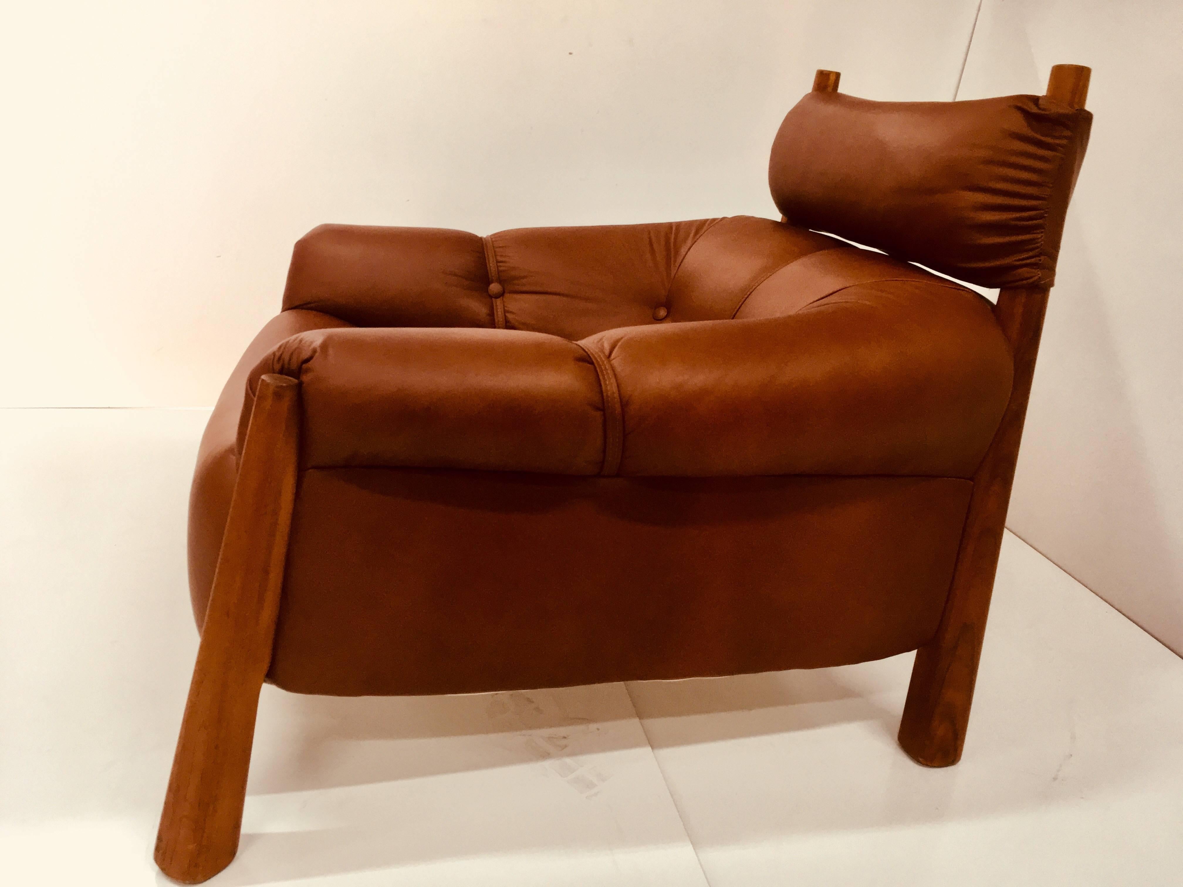 Percival Lafer Leather Armchair, circa 1960s 3