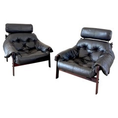 Percival Lafer Leather Lounge Chairs