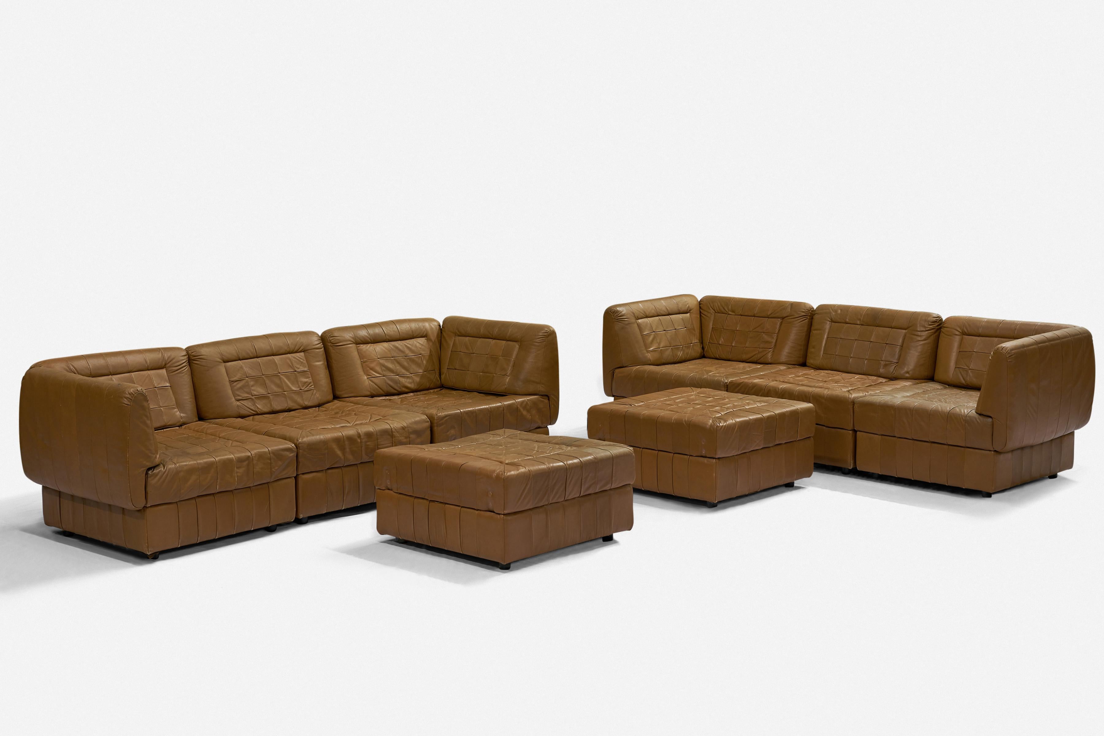 Mid-Century Modern Percival Lafer leather modular seating set For Sale