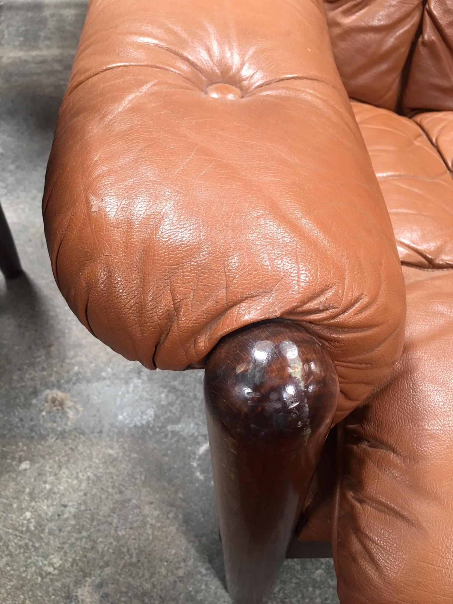 Mid-Century Modern Percival Lafer Leather Sofa