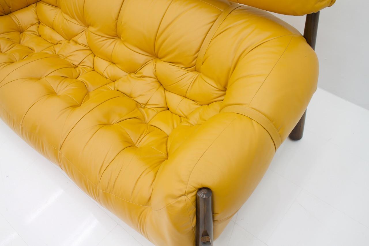 Mid-Century Modern Percival Lafer Leather Sofa MP-81, Brazil, 1972 For Sale